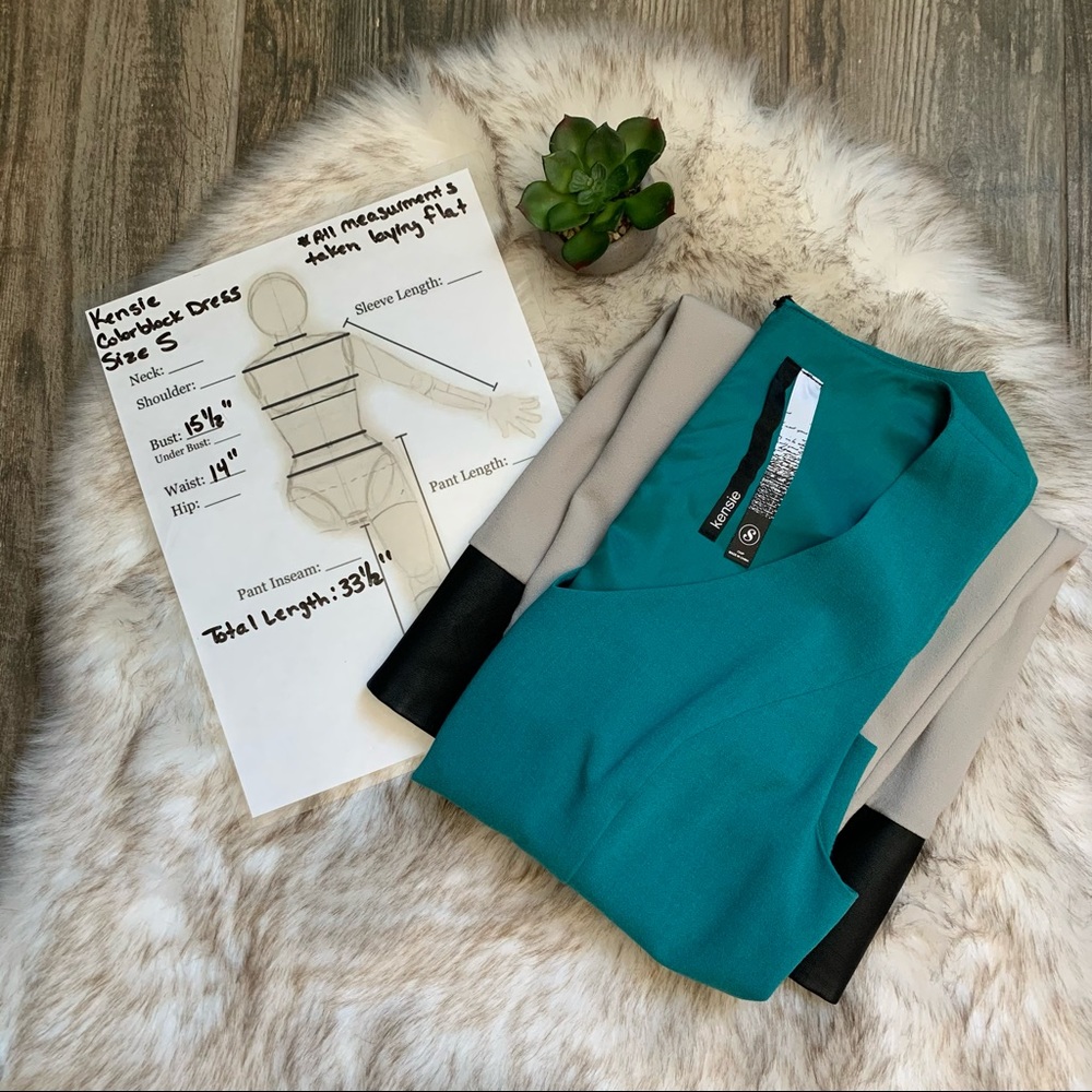 KENSIE | NWOT Colorblock Vegan Leather Dress - Picture 10 of 11